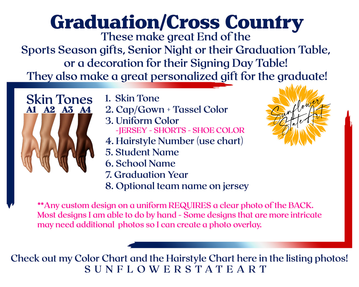 Cross Country Poster, Senior Night Gift, Graduation Table Decor, Signing Day RJ