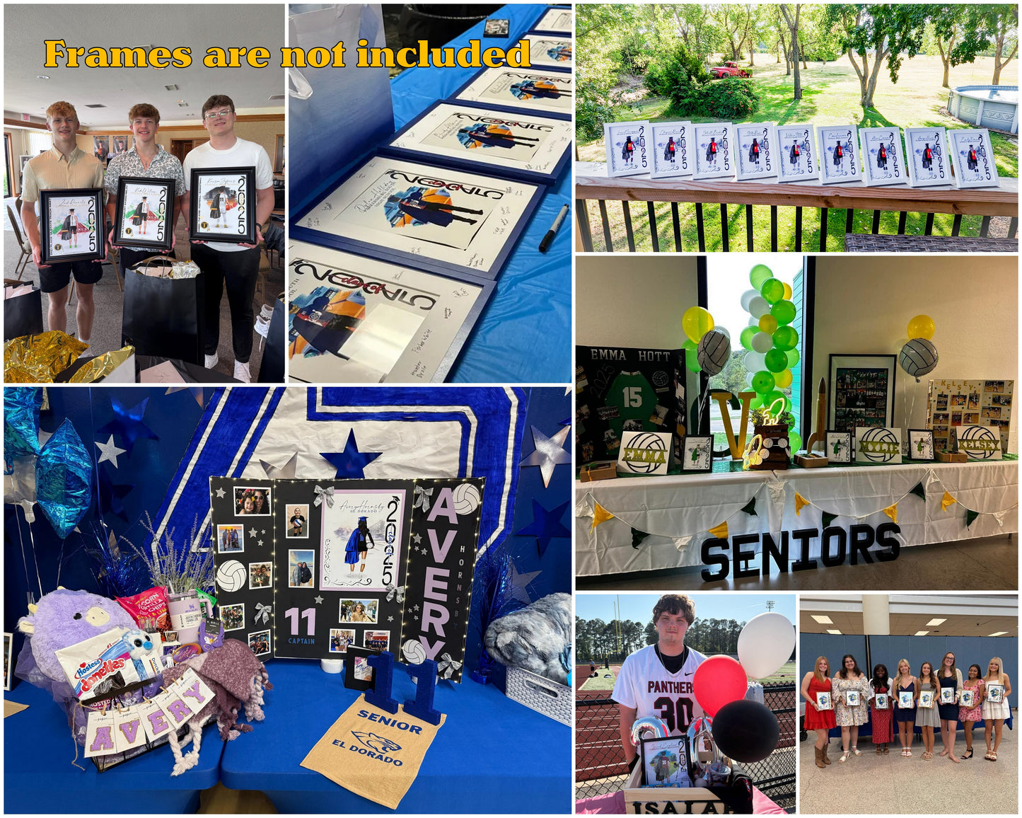 Football Poster, Personalized Senior Night Gift, Graduation Table Decor, Signing Day RJ