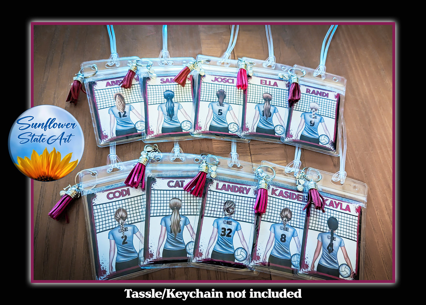 Volleyball Bag Tag - Volleyball Luggage Tag - Backpack Bag Tag