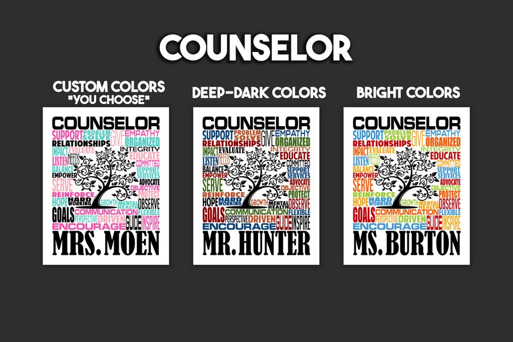 Counselor Poster - Personalized Gift for Family Counselor