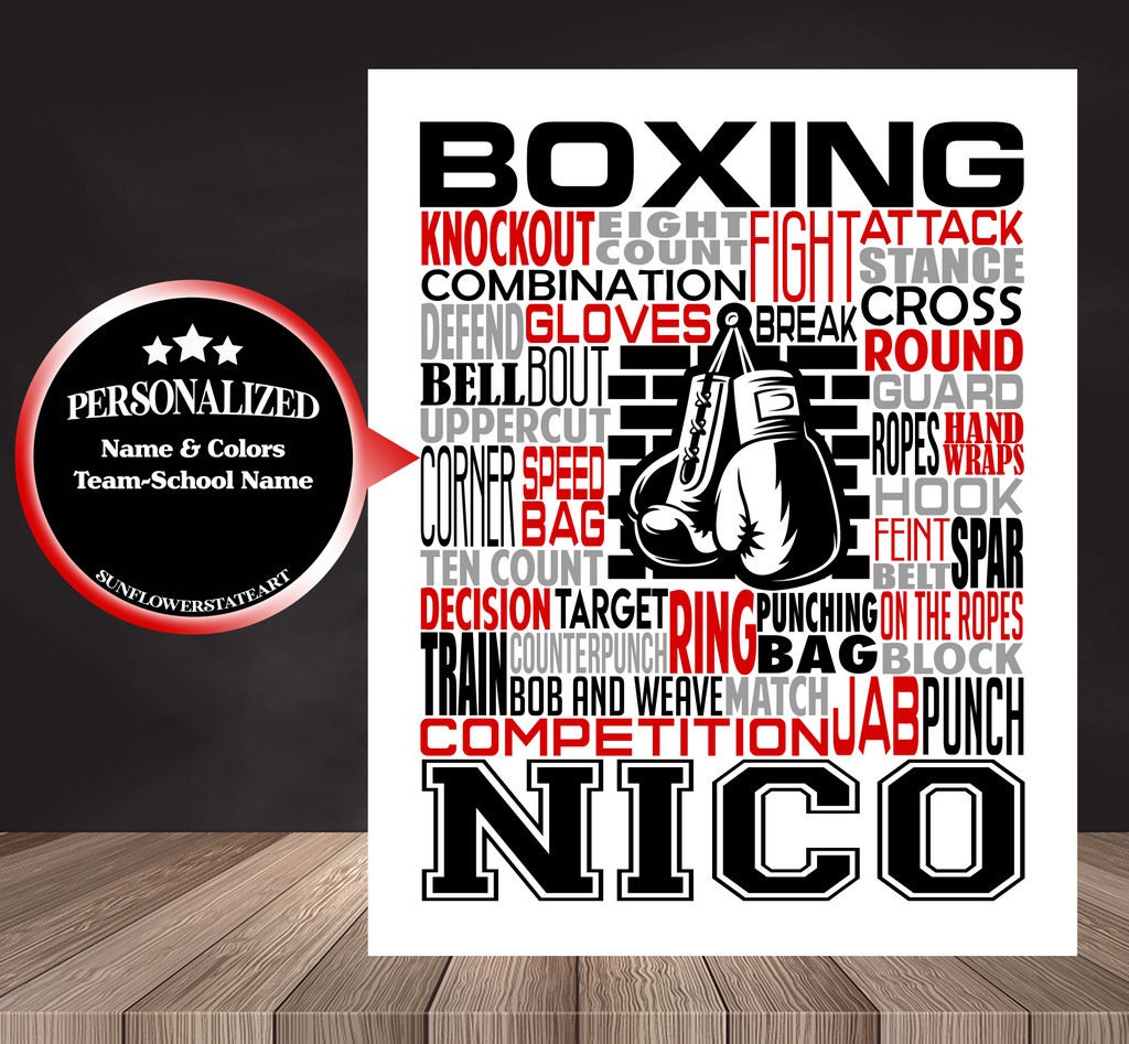 Boxing Poster - Personalized Boxer Gift
