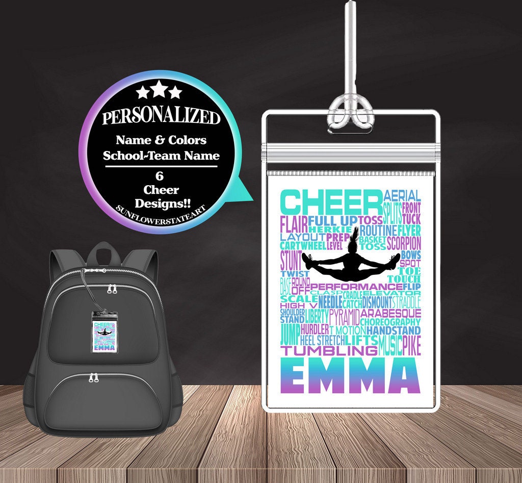 Cheer Bag Tag - Cheerleader Bag Tags - Backpack Luggage Tag