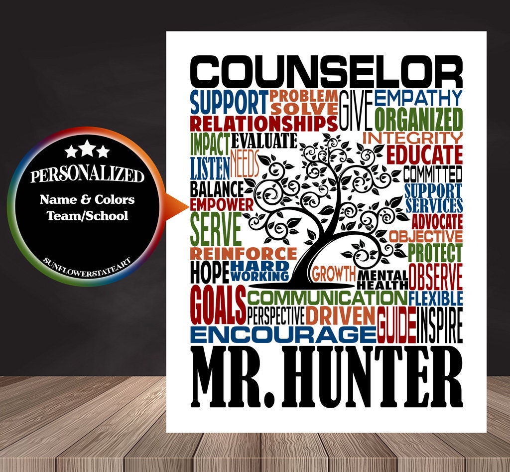 Counselor Poster - Personalized Gift for Family Counselor