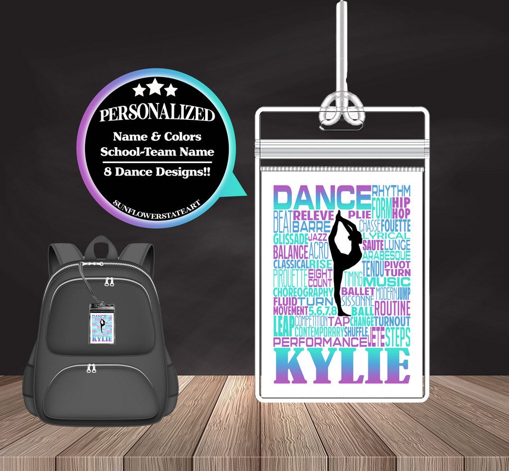 Dance Bag Tag - Dancer Luggage Tags - Backpack Tag