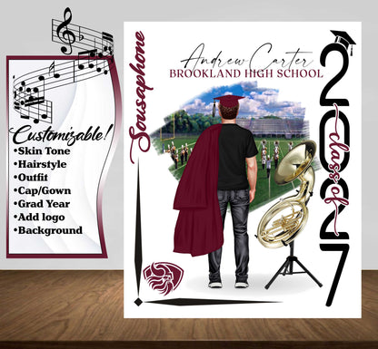 Band Graduation Gift, Music Senior Night Gift, Graduation Table Decor