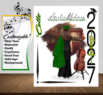 Band Graduation Gift, Music Senior Night Gift, Graduation Table Decor