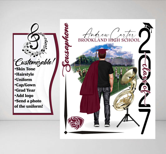 Personalized Band Senior Night & Graduation Poster