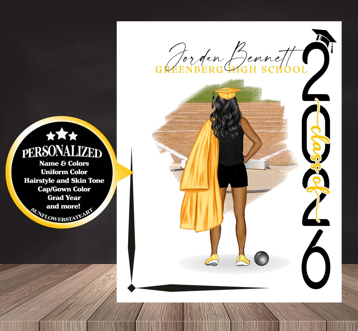 Track & Field Poster, Discus - Shot Put -Javelin Print, Senior Night Gift, Signing Day RJ