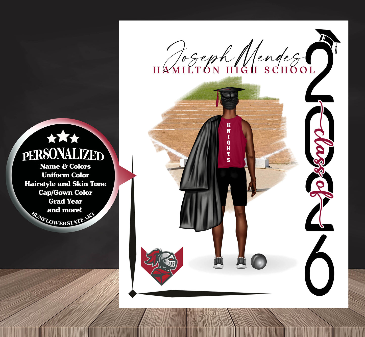 Track & Field Poster, Shot Put - Discus -Javelin Print, Senior Night Gift, Signing Day