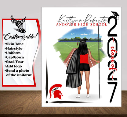Track & Field Poster, Discus - Shot Put -Javelin Print, Senior Night Gift, Signing Day RJ