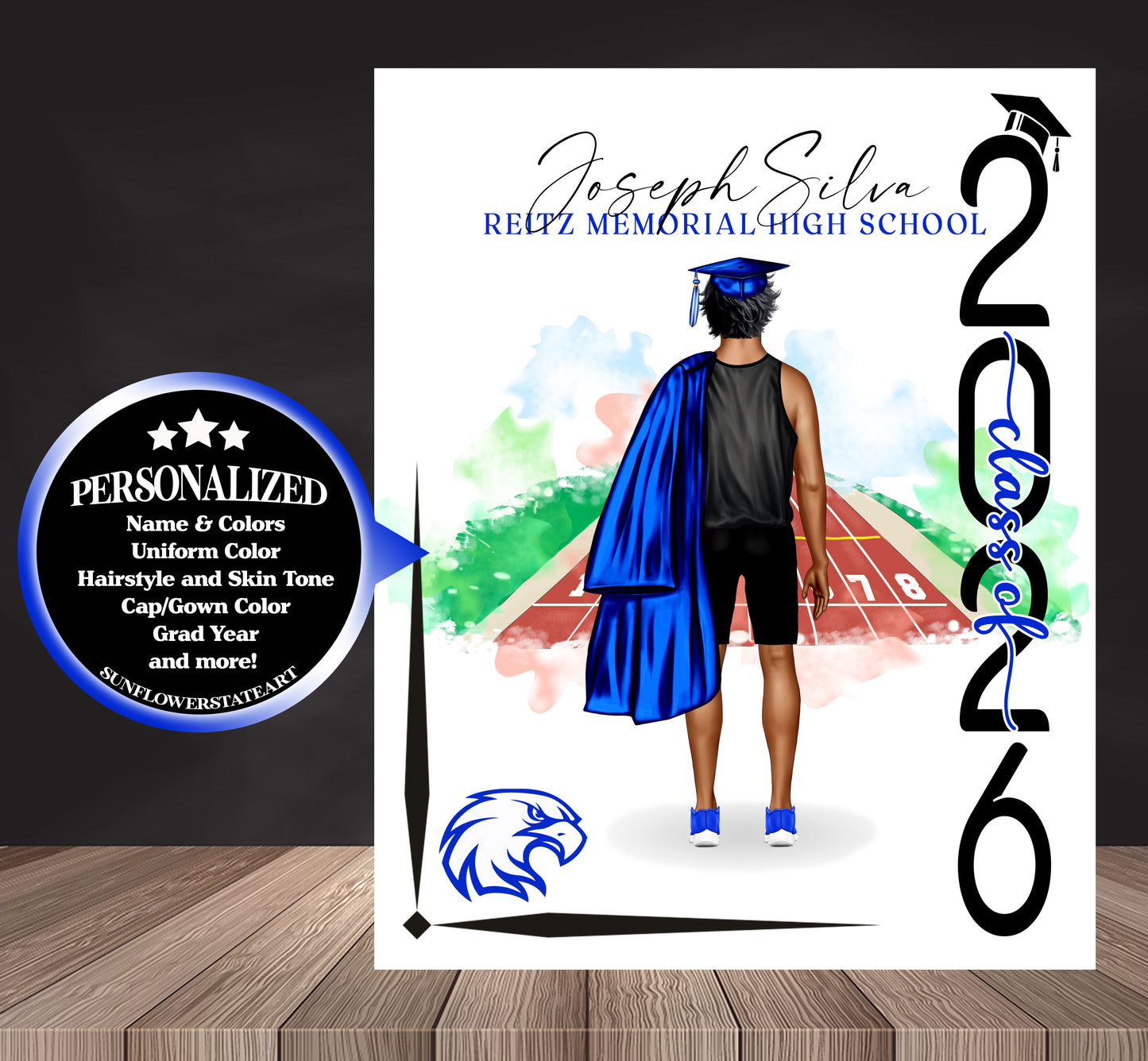 Track & Field Poster, Track and Field Graduation Gift, Senior Night Gift, Graduation Table Decor, Signing Day,