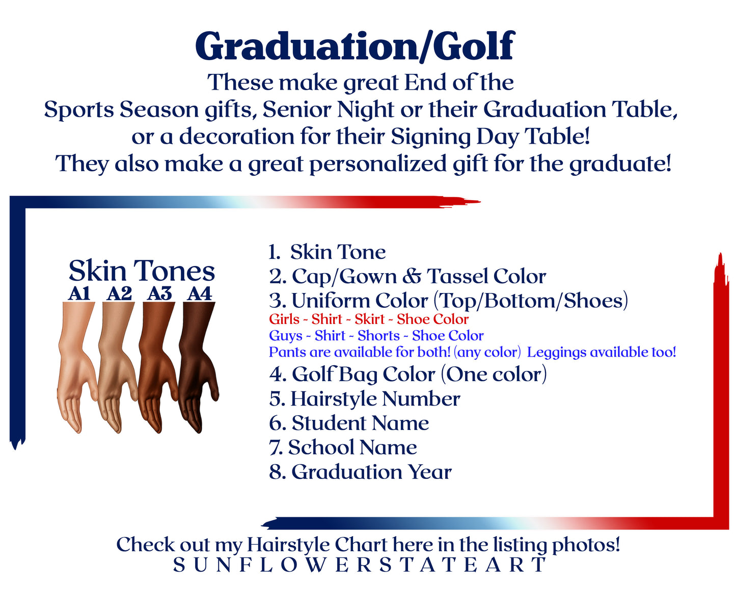 Golf Poster, Senior Night Gift, Graduation Table Decor, Signing Day Gift RJ