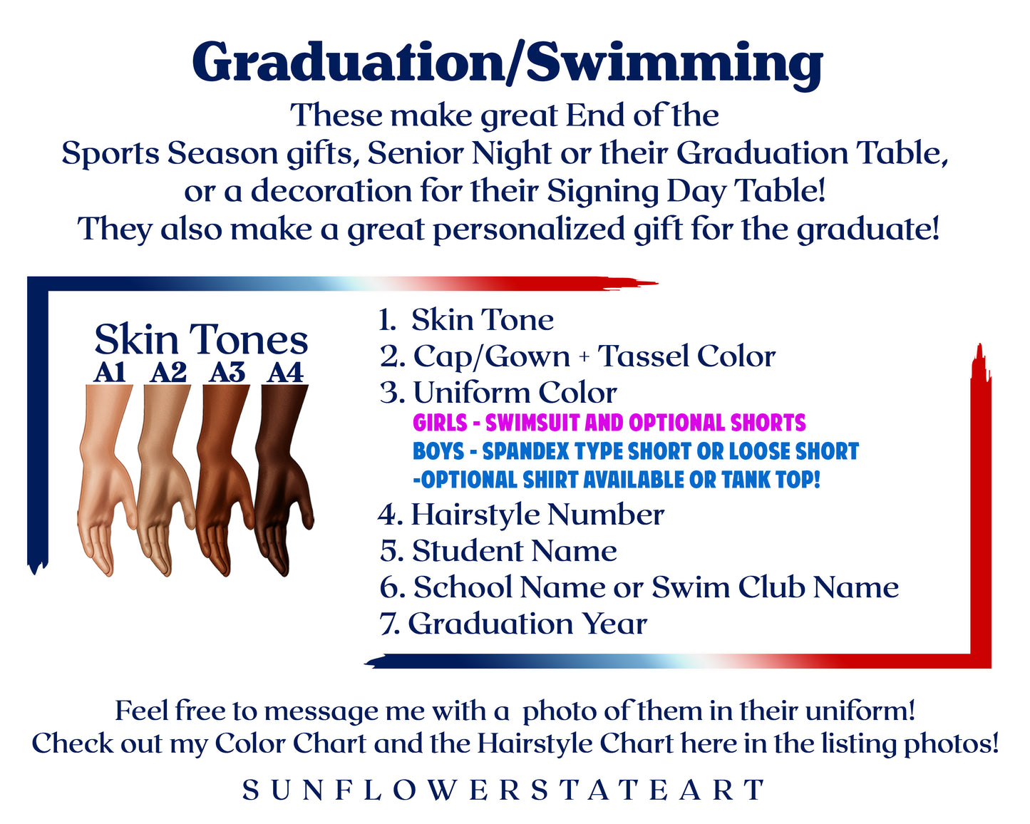 Swimming Poster, Senior Night Gift, Graduation Table Decor, Signing Day RJ