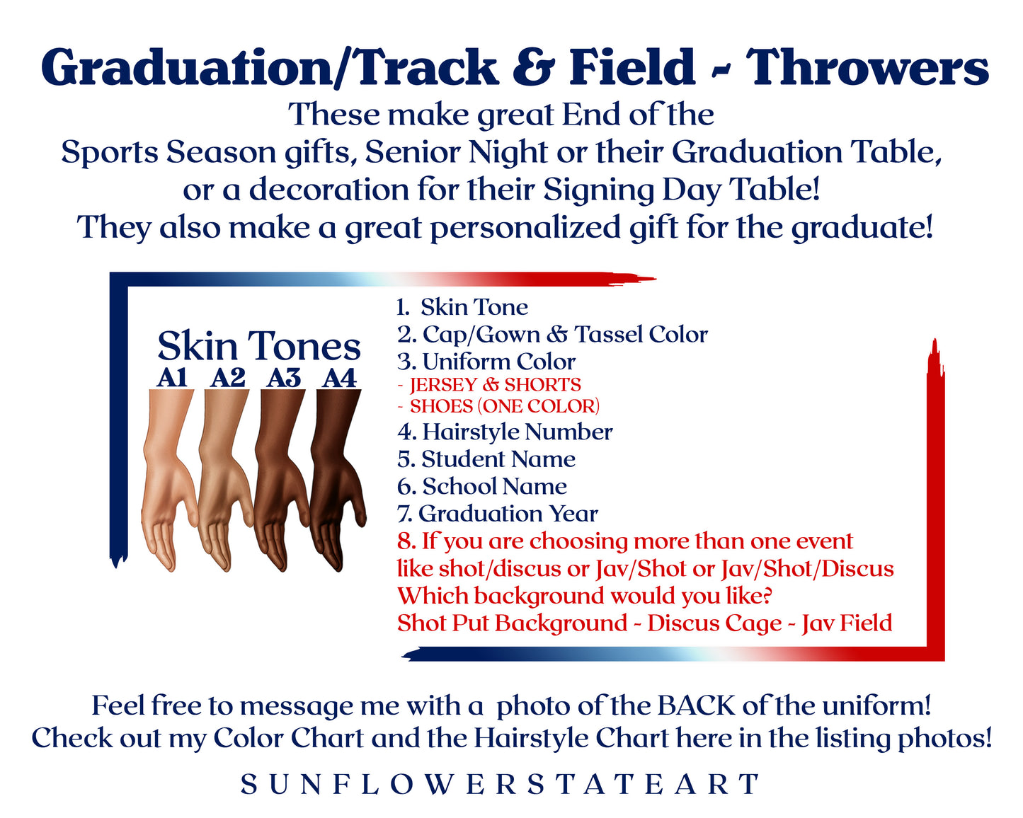 Track & Field Poster, Discus - Shot Put -Javelin Print, Senior Night Gift, Signing Day RJ