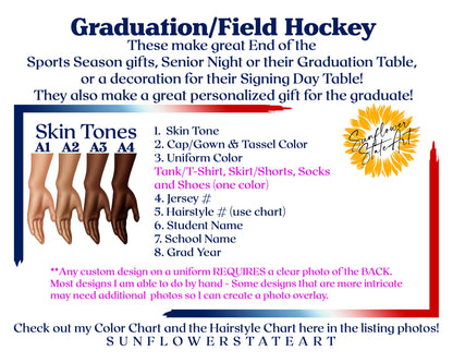 Field Hockey Poster, Senior Night Gift, Graduation Table Decor, Signing Day RJ