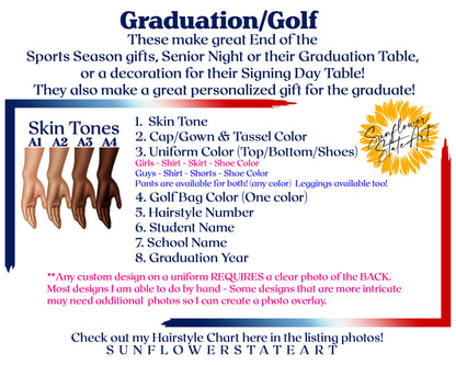 Golf Poster, Senior Night Gift, Graduation Table Decor, Signing Day Gift RJ