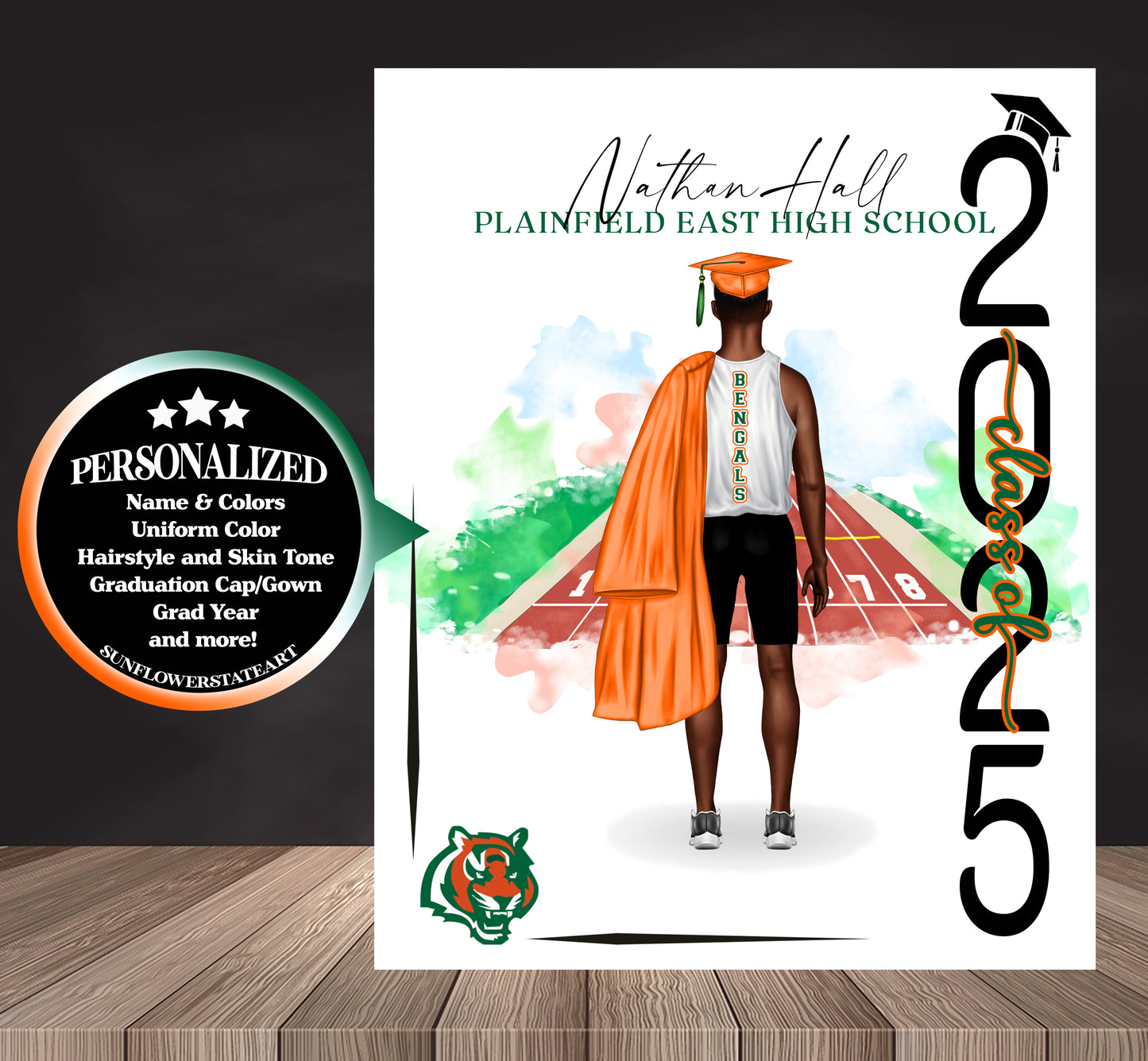 Track & Field Poster, Track and Field Graduation Gift, Senior Night Gift, Graduation Table Decor, Signing Day,
