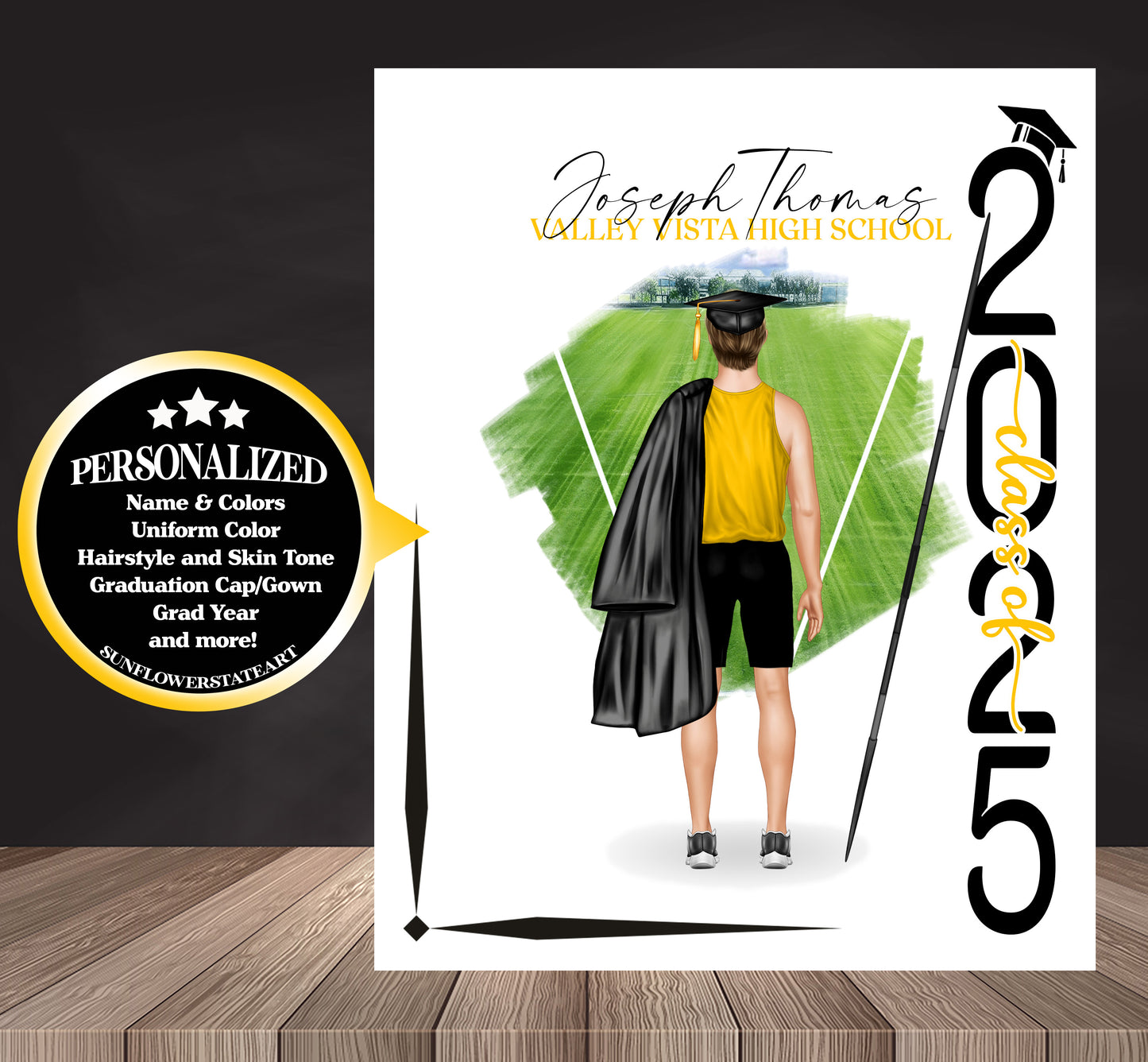 Track & Field Javelin Poster, Track and Field Graduation Gift, Senior Night Gift, Signing Day