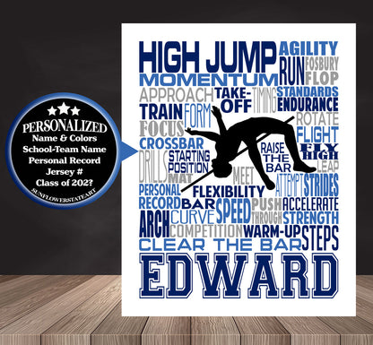 Track & Field High Jump Poster