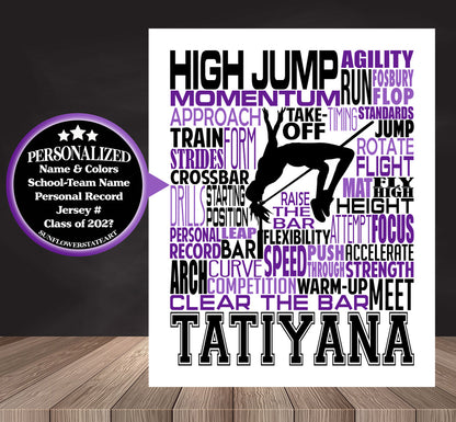 Track & Field High Jump Poster