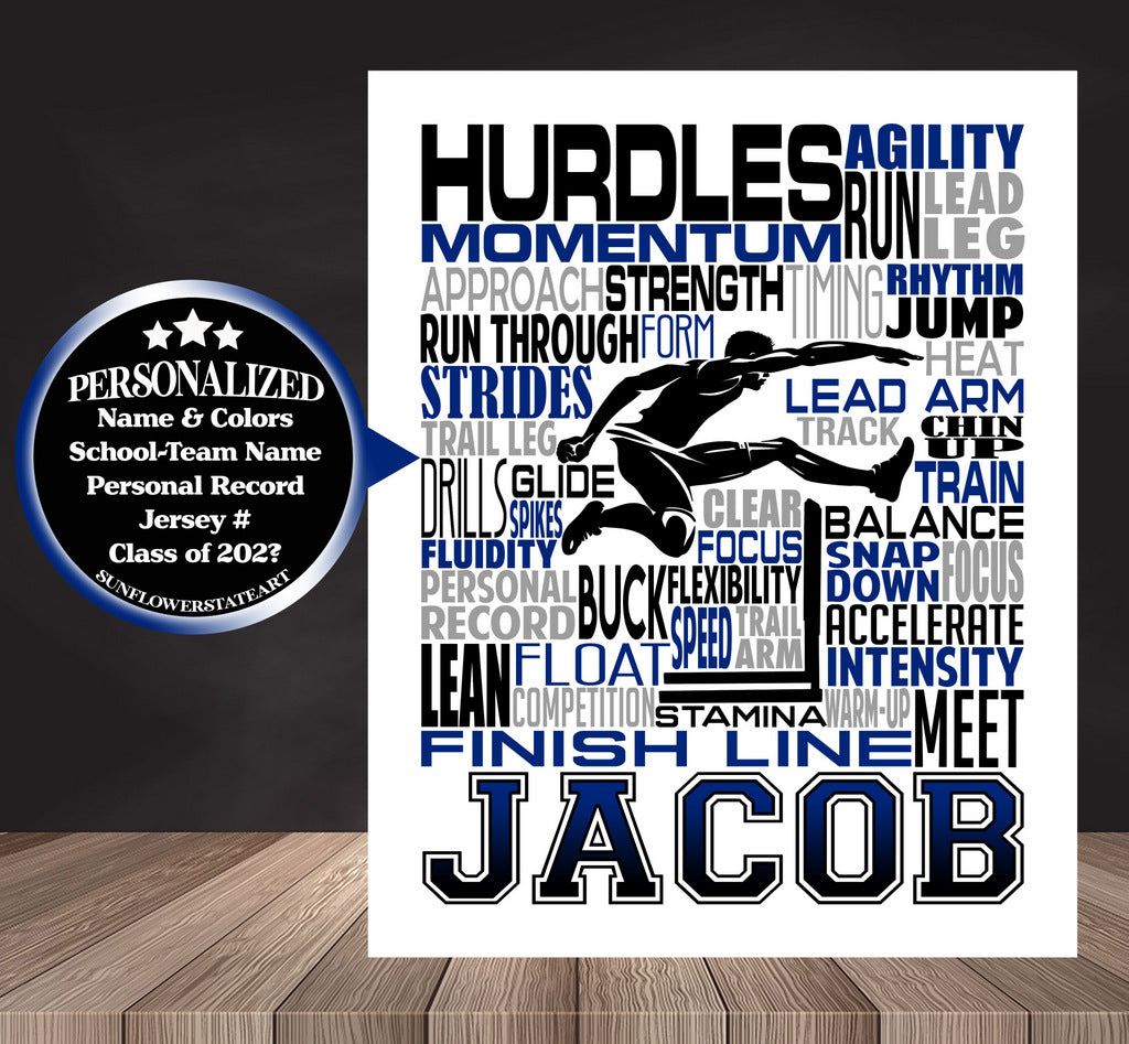 Track & Field Hurdles Poster