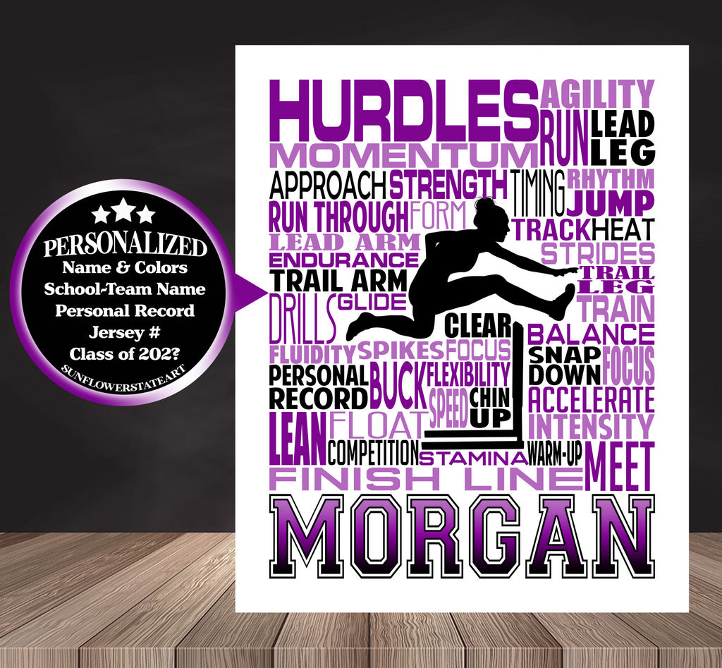 Track & Field Hurdles Poster