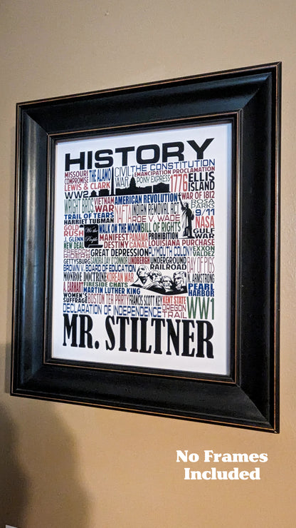 Dentist Poster, Personalized Dentist Gift