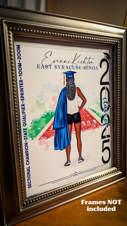Golf Poster, Senior Night Gift, Graduation Table Decor, Signing Day Gift RJ