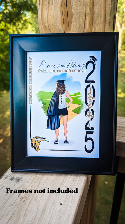 Baseball Poster, Senior Night Gift, Graduation Table Decor, Signing Day Gift RJ