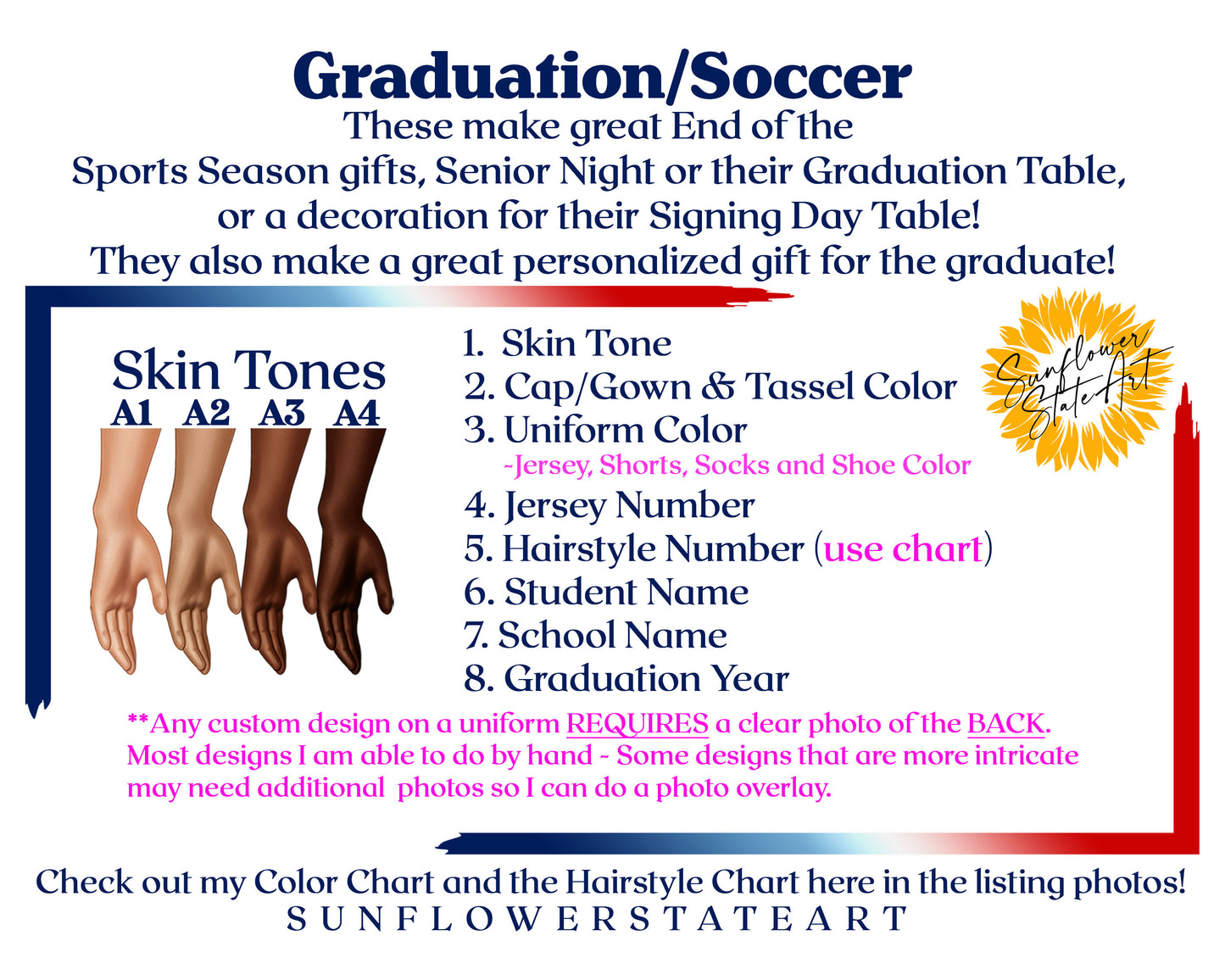 Soccer Poster, Senior Night Gift, Graduation Table Decor, Signing Day Gift RJ