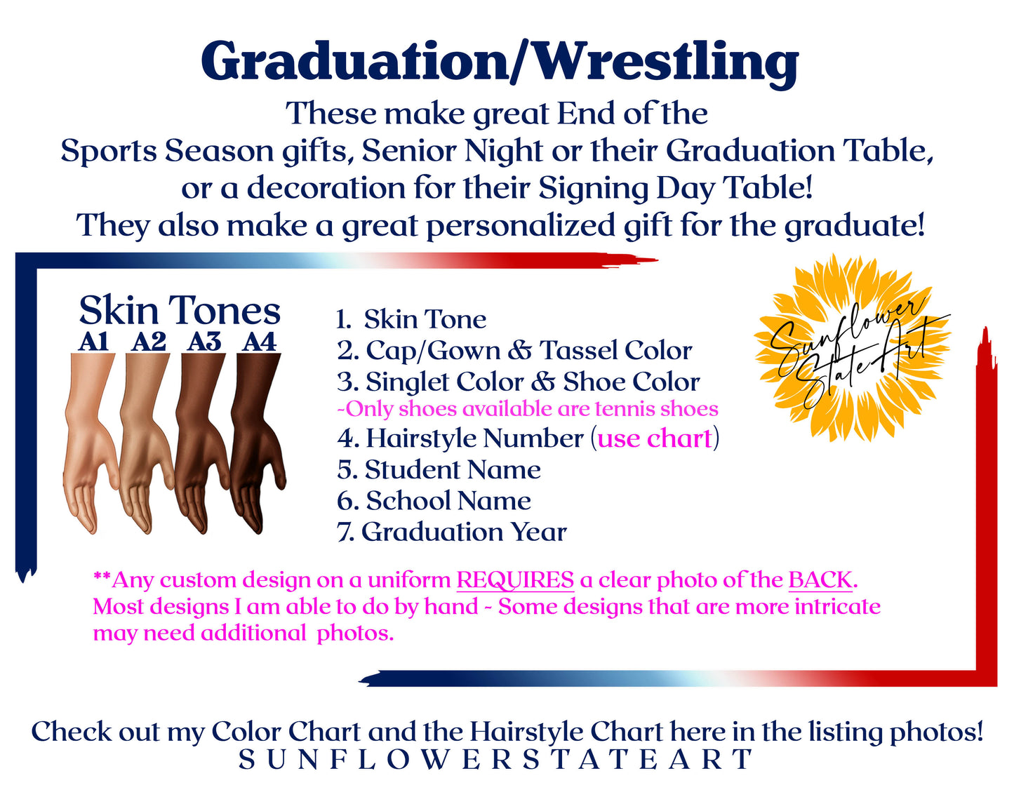 Wrestling Poster, Wrestler Graduation Gift, Senior Night Gift, Graduation Table, Signing Day RJ