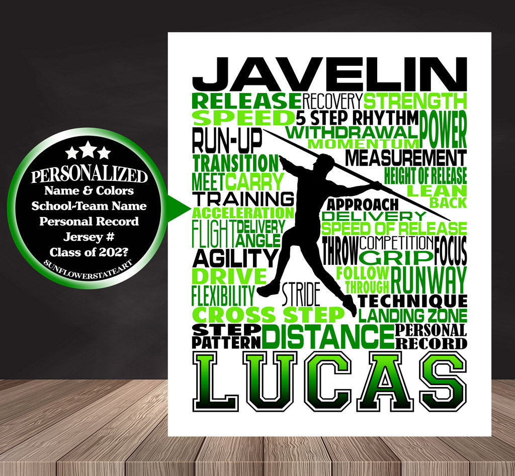 Track and Field - Javelin Thrower Poster