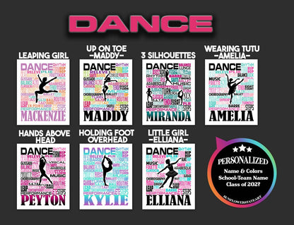 Dance Poster - Personalized Dancer Gift