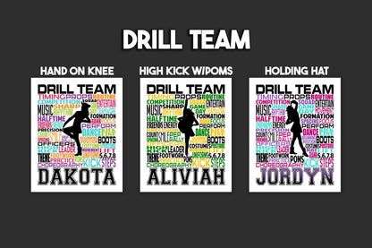 Drill Team Poster - Personalized Drill Team Gift