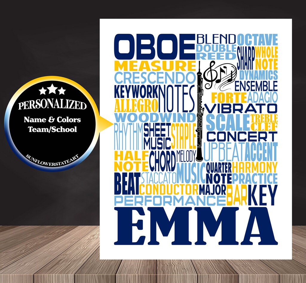 Oboe Poster - Gift for Oboe Player