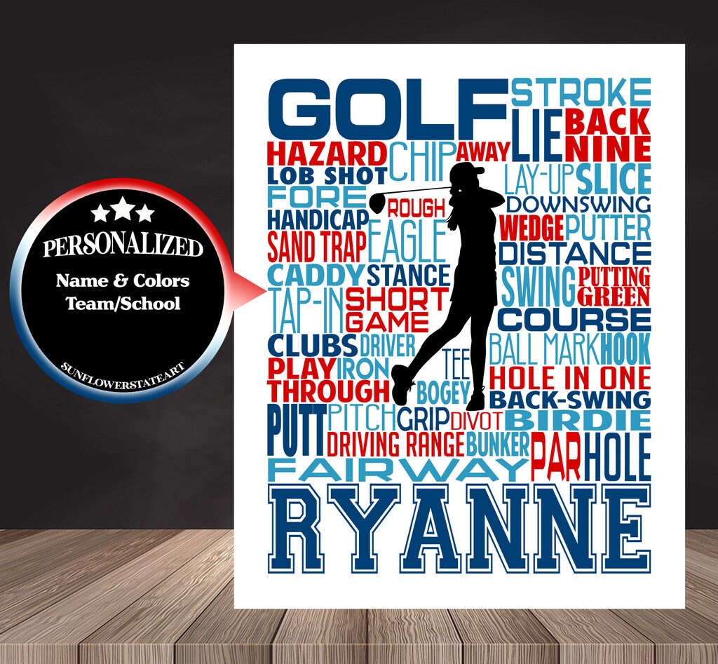 Golf Poster - Personalized Golfer Gift