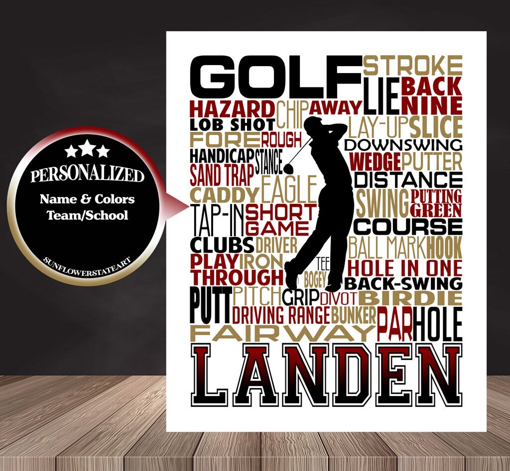 Golf Poster - Personalized Golfer Gift