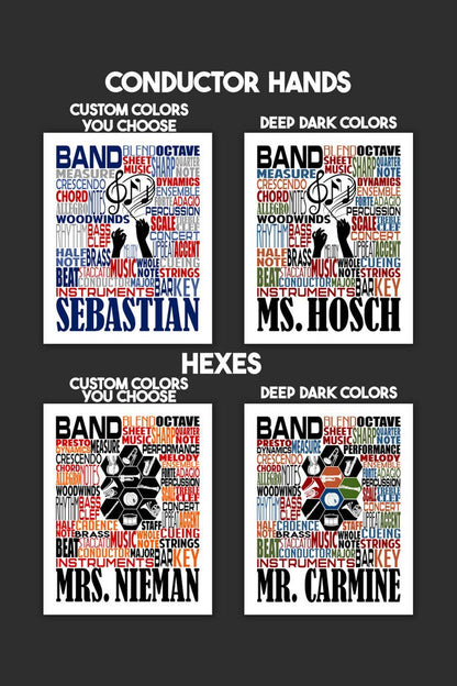 Band Teacher Poster - Personalized Band Teacher Gift