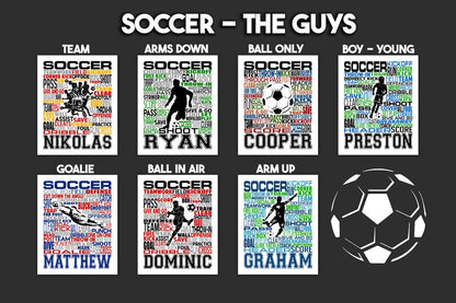 Soccer Poster - Personalized Soccer Gift