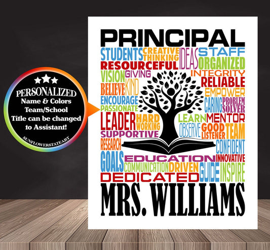 Principal Appreciation Day, Personalized Principal Poster, Principal Poster