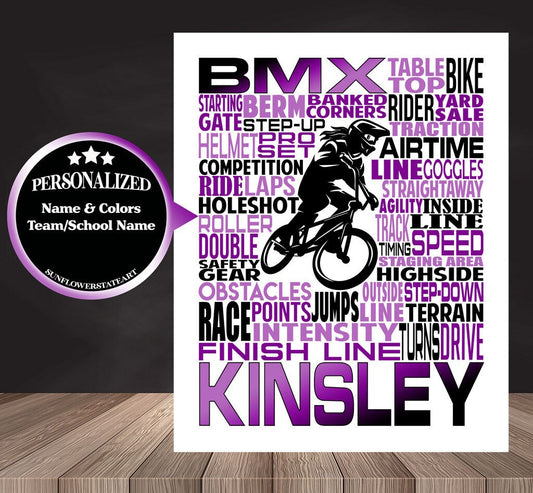 BMX Poster, Gift for Bmx Riders