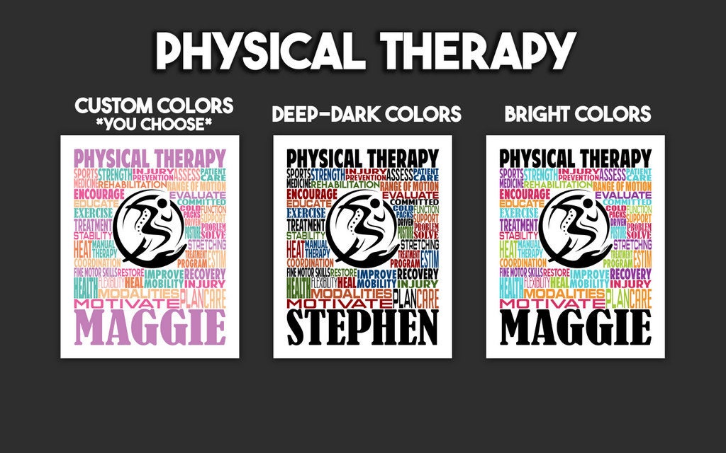 Physical Therapist Poster - Personalized PT Gift