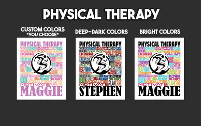 Physical Therapist Poster - Personalized PT Gift