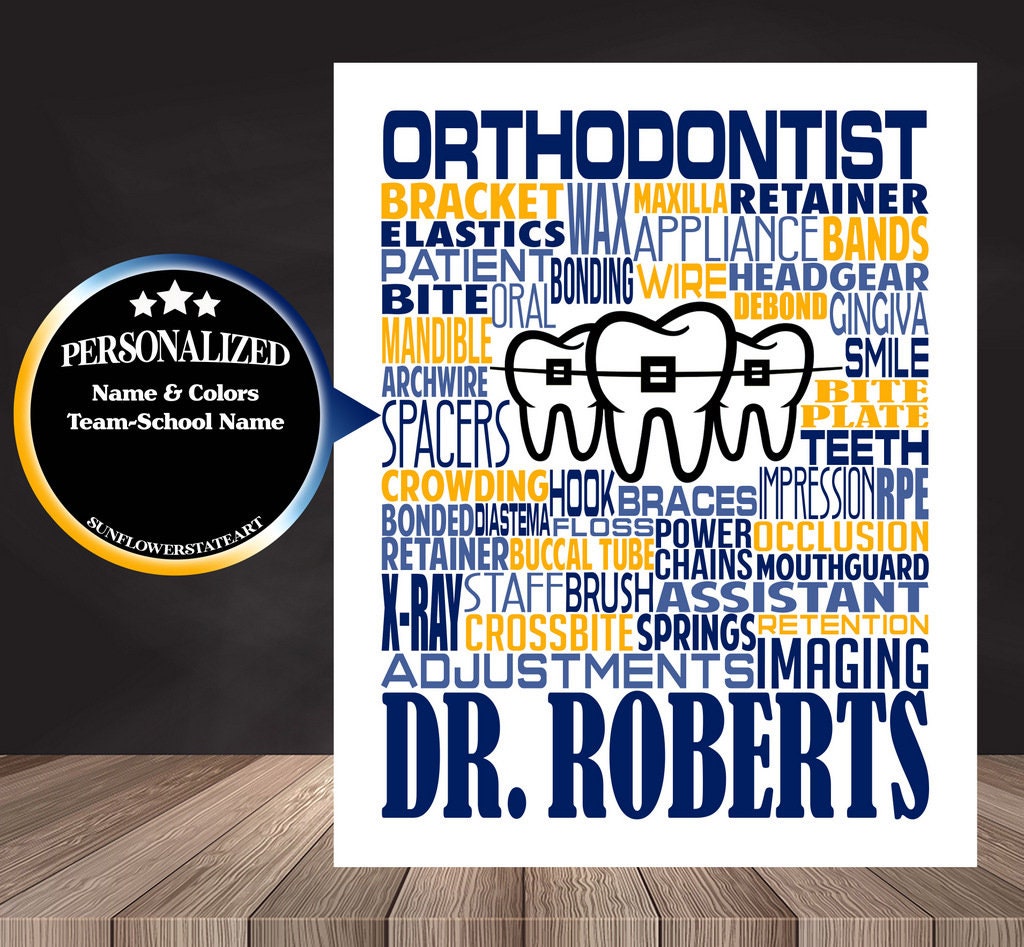 Orthodontist Poster, Orthodontist Gift