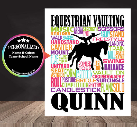 Equestrian Vaulting Poster, Equestrian Vaulting Gift