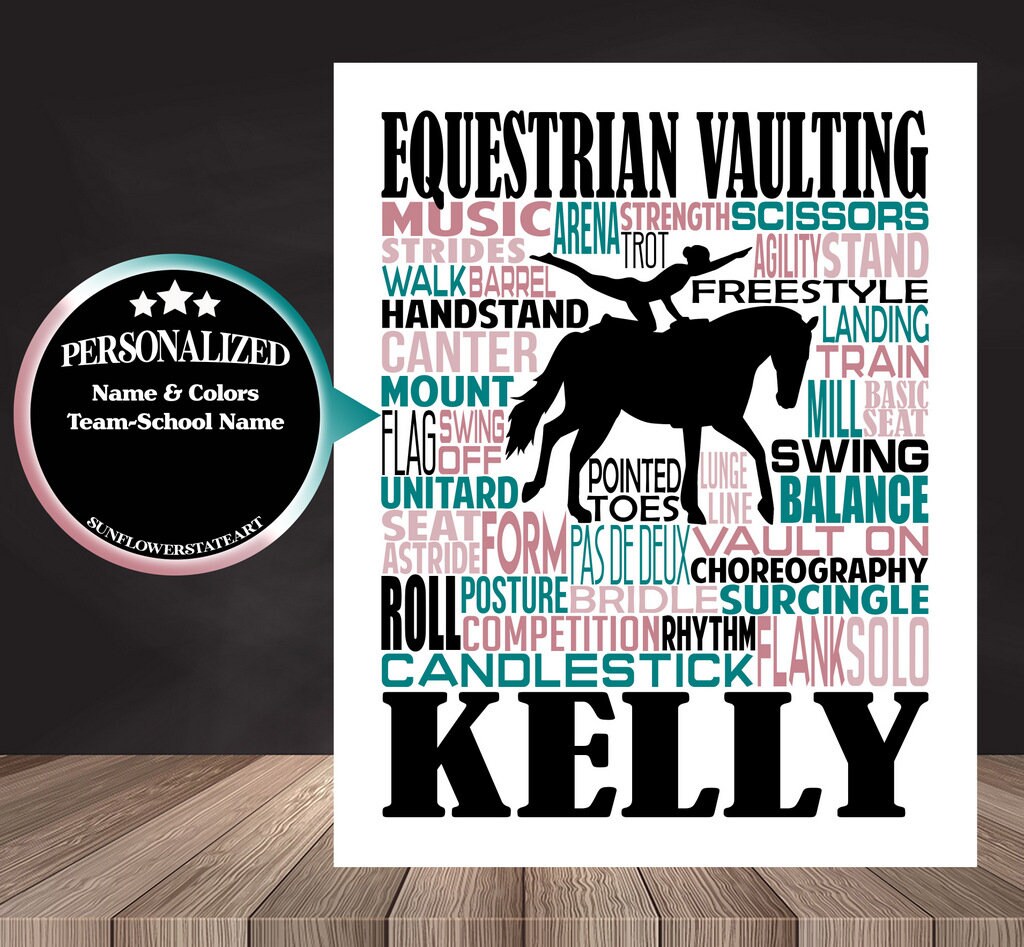 Equestrian Vaulting Poster, Equestrian Vaulting Gift