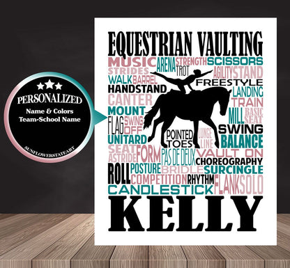 Equestrian Vaulting Poster, Equestrian Vaulting Gift