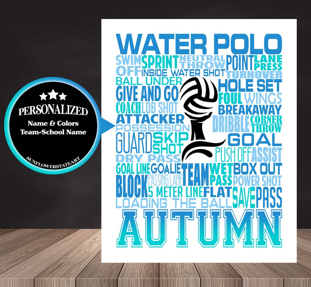 Water Polo Poster - Personalized Gift For Water Polo