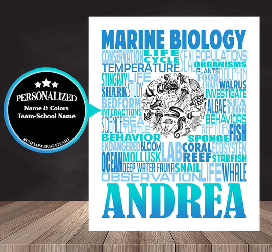 Marine Biology Poster - Gift for Marine Biologist