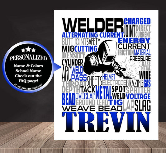 Welding Poster - Personalized Welder Gift